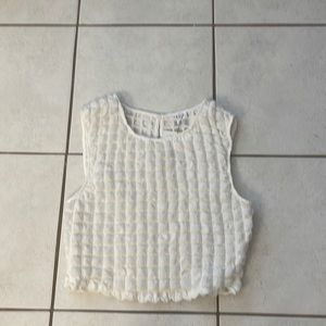 Adorable bubble top size large white new with tags